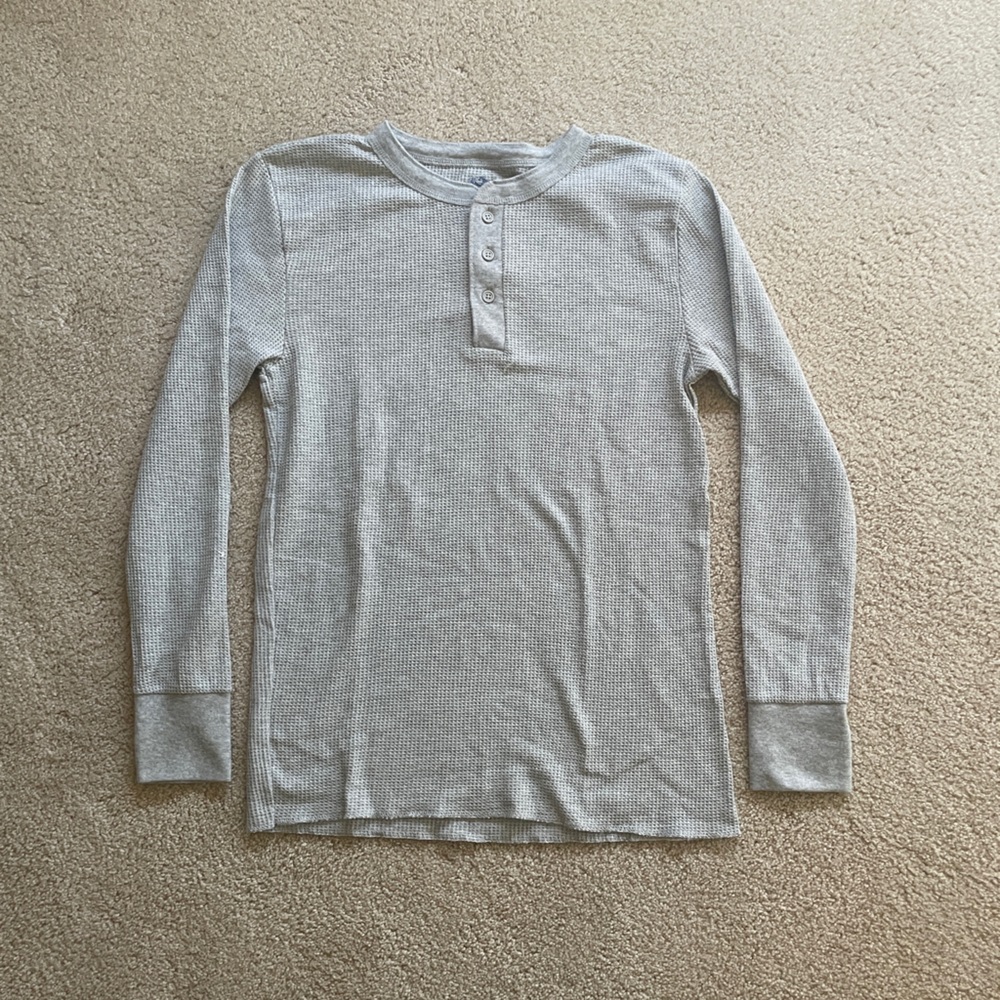 Fruit of the Loom Waffle Knit Shirt in Light Gray